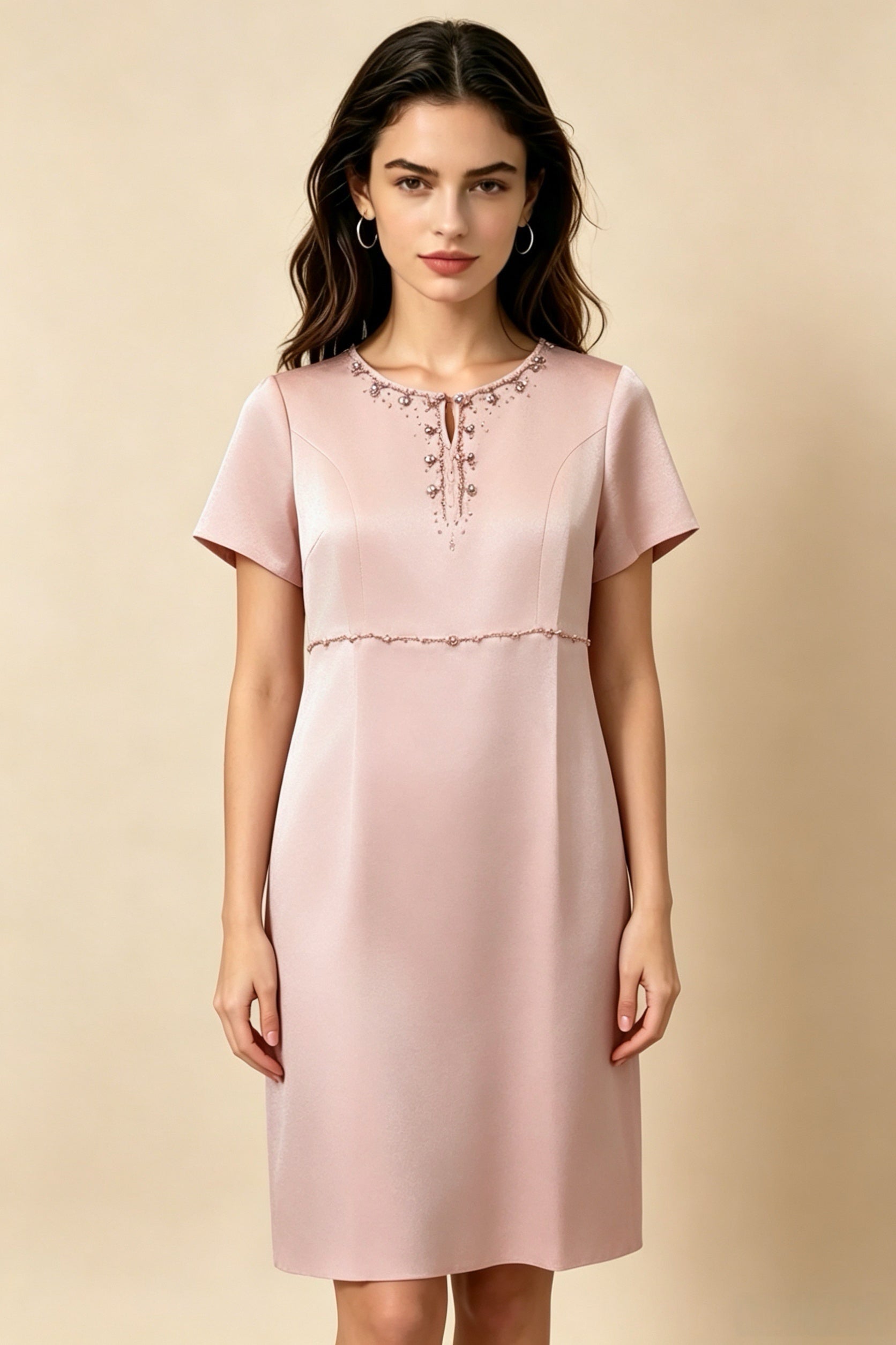 Vestido cheongsam largo rosa con bordado dorado premium, vestido de fiesta estilo oriental